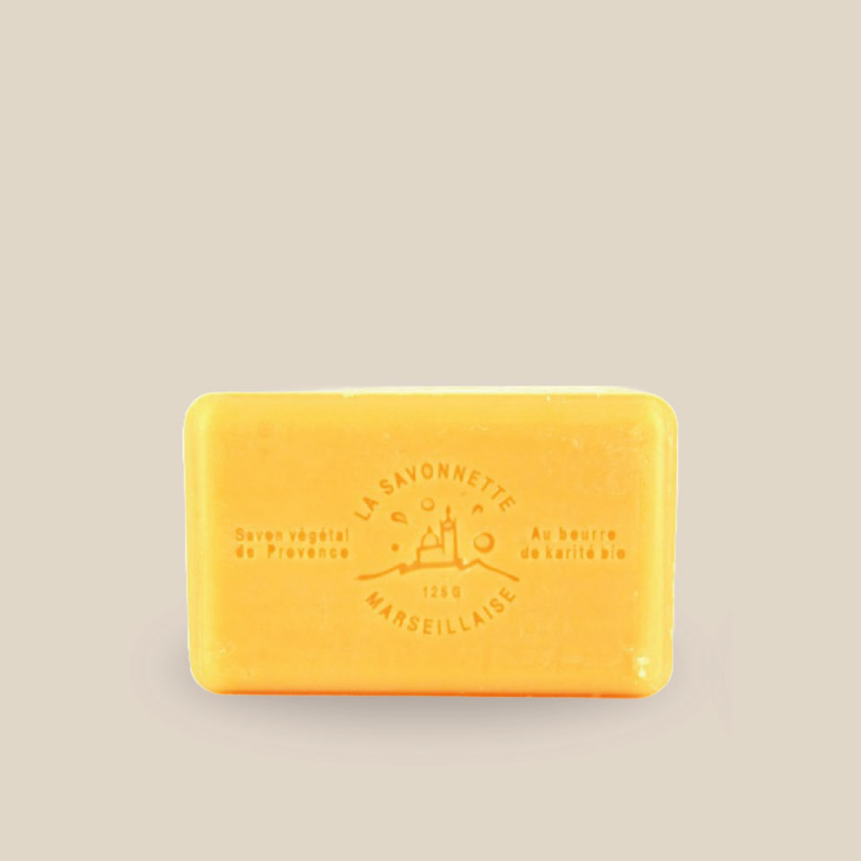 Savonnette Marseillaise – Beurre de karité Bio 125g – Orange – Image 2