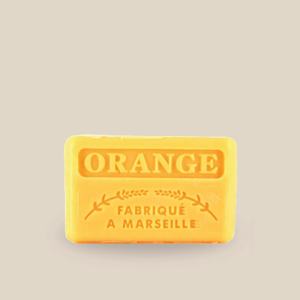 Savonnette Marseillaise – Beurre de karité Bio 125g – Orange – Image 3