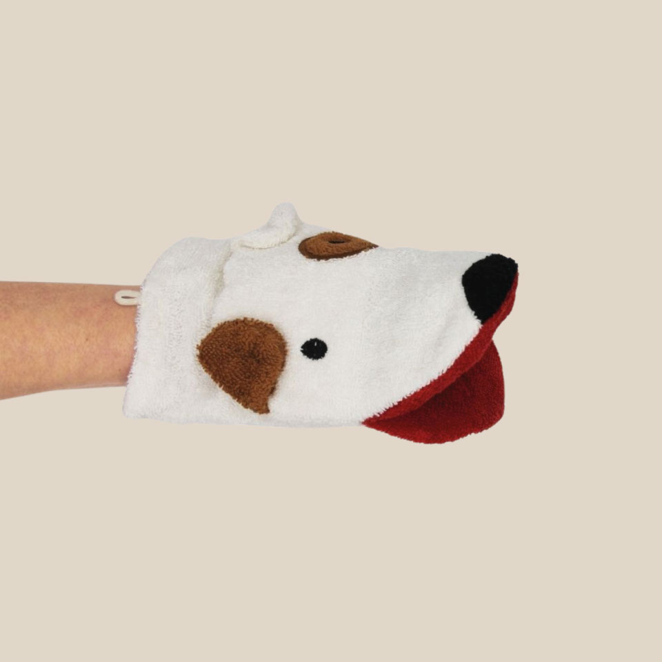 Organic cotton washcloth – Dog - Image 3