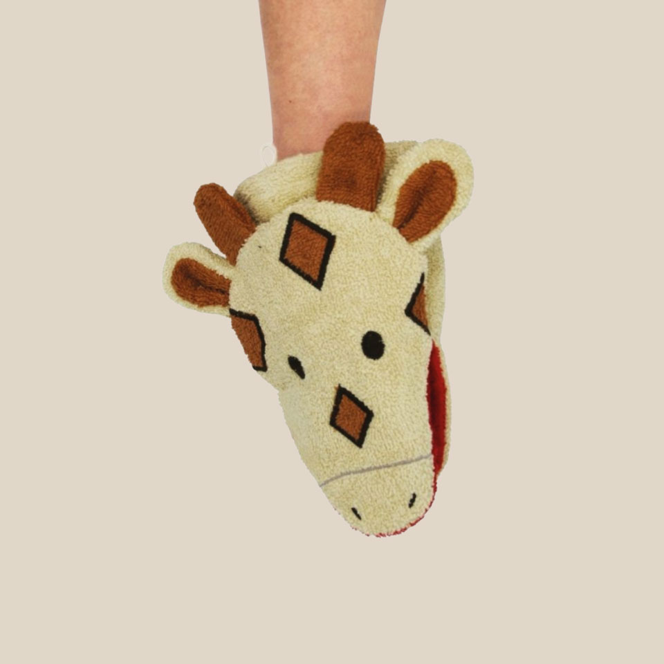 Gant de toilette en coton bio – Girafe – Image 2
