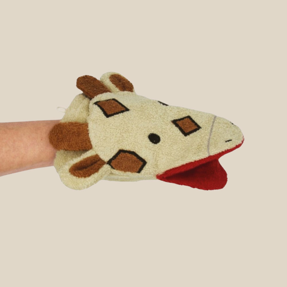 Gant de toilette en coton bio – Girafe – Image 3