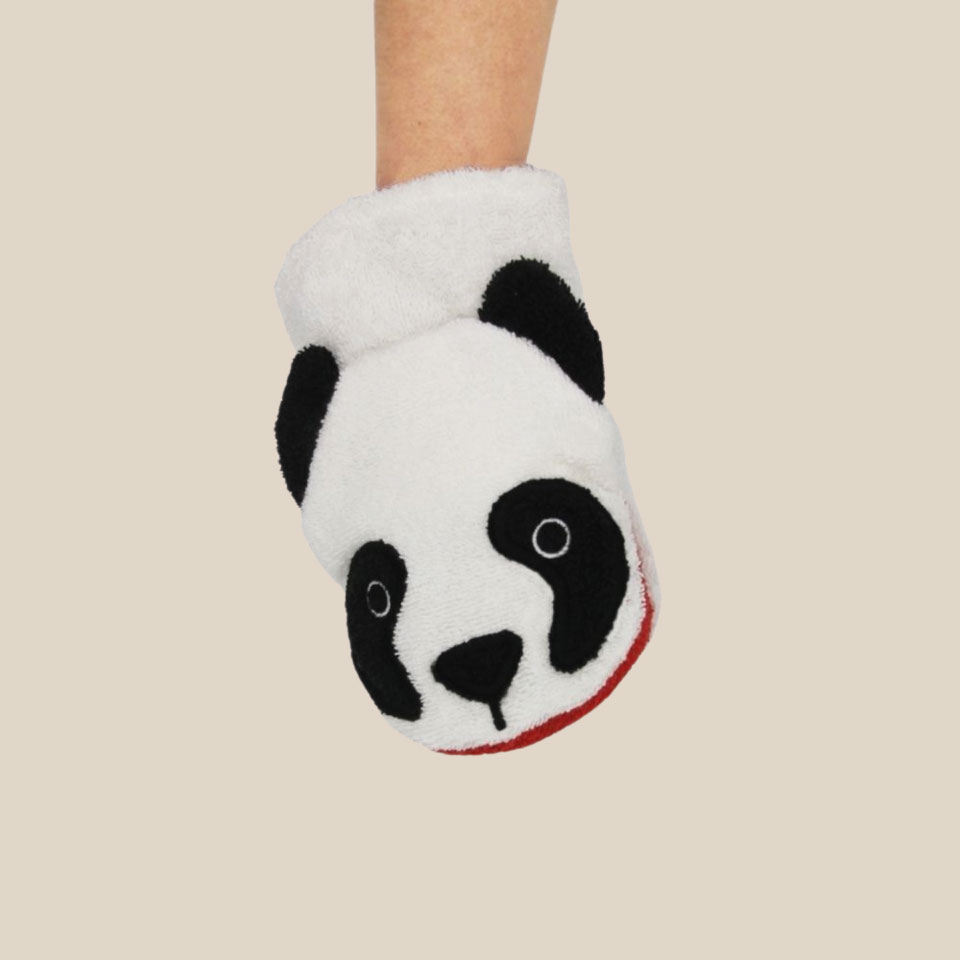 Organic cotton washcloth – Panda - Image 2
