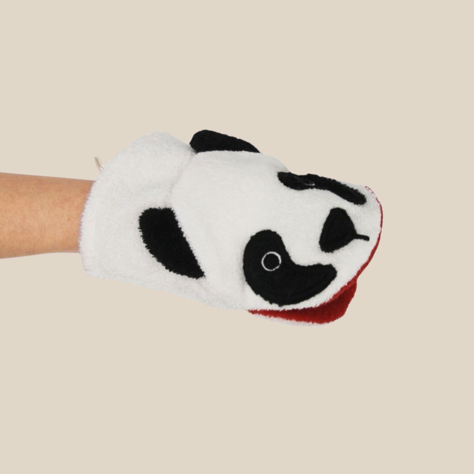Organic cotton washcloth – Panda - Image 3