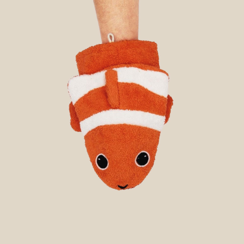 Gant de toilette en coton bio – Poisson Clown – Image 2