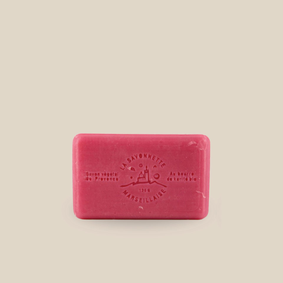 Savonnette Marseillaise – Beurre de karité Bio 125g – Framboise – Image 2