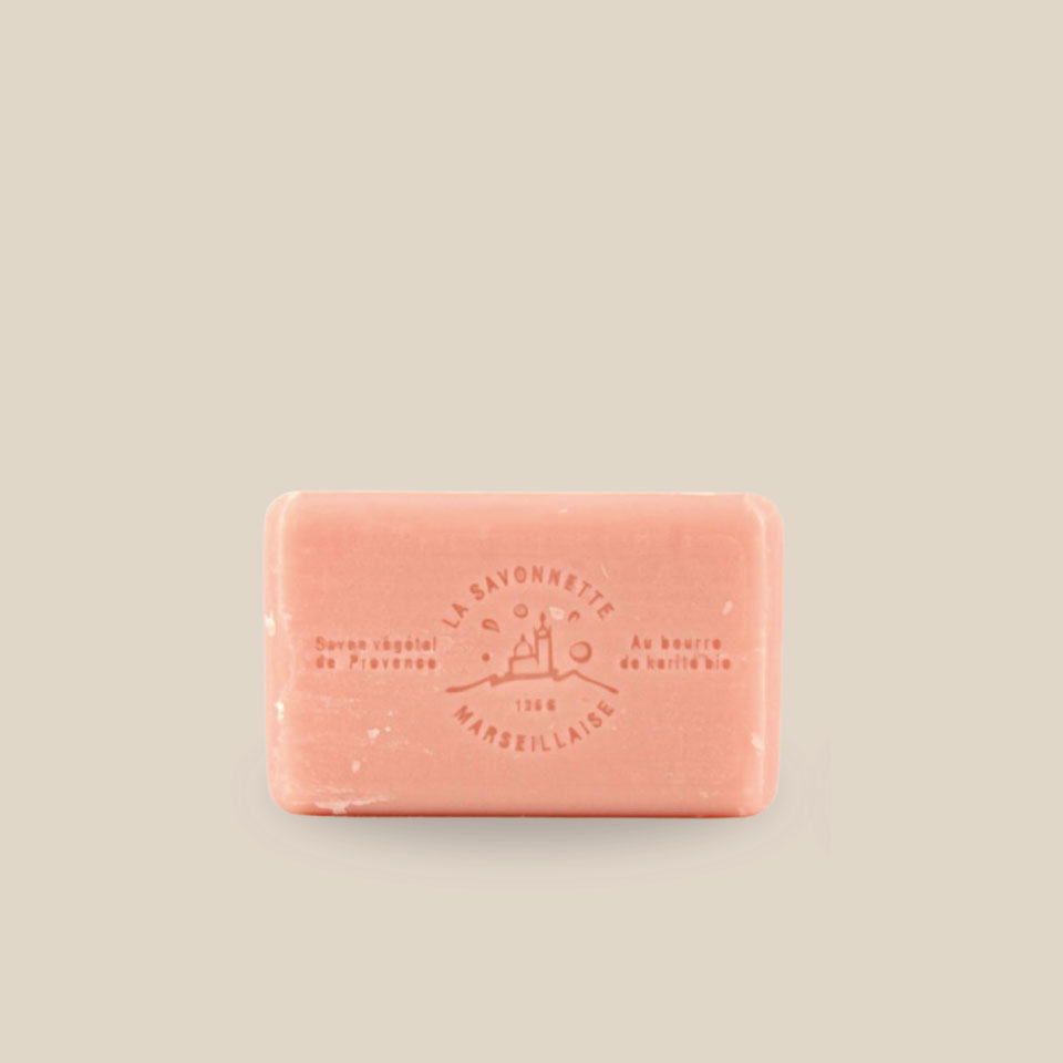Savonnette Marseillaise – Beurre de karité Bio 125g – Rose – Image 2