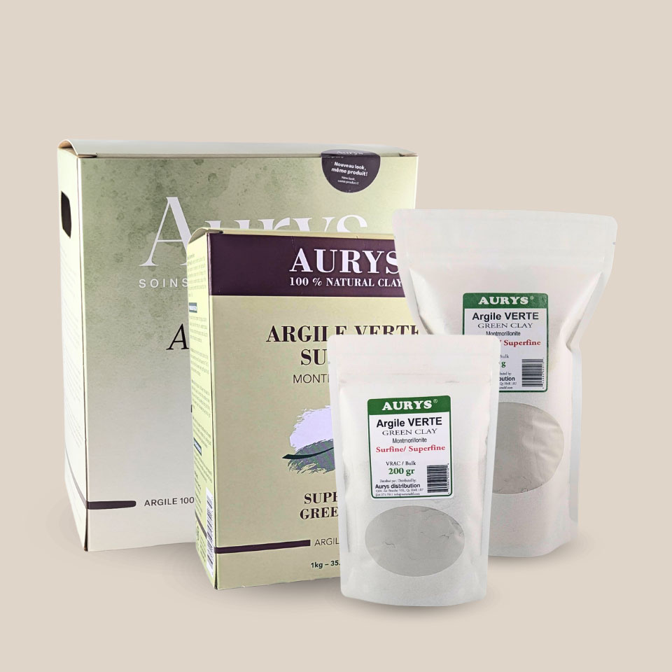 Photo produit : famille d'argile verte surfine Aurys