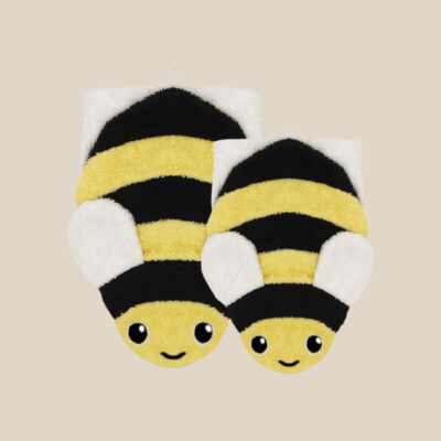 Gant de toilette en coton bio – Abeille