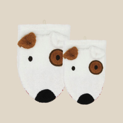 Gant de toilette en coton bio – Chien