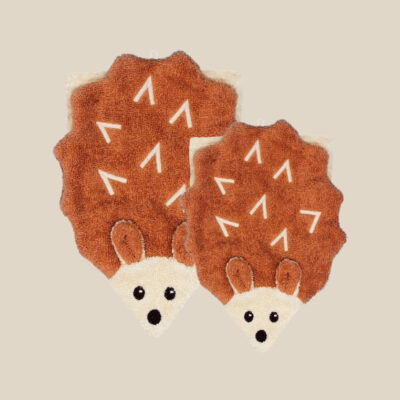 Gant de toilette en coton bio – Hérisson