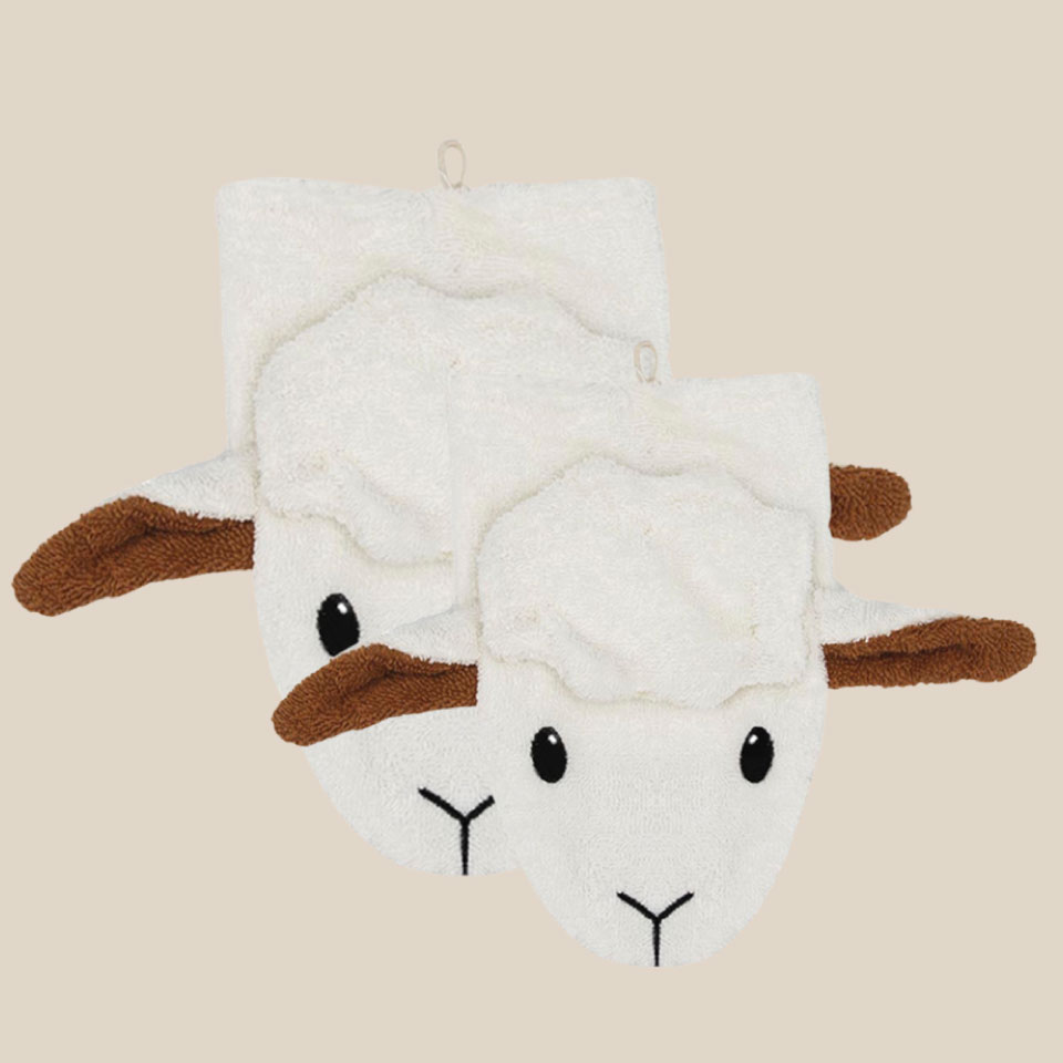 Organic cotton washcloth – Sheep