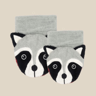 Gant de toilette en coton bio – Raton Laveur