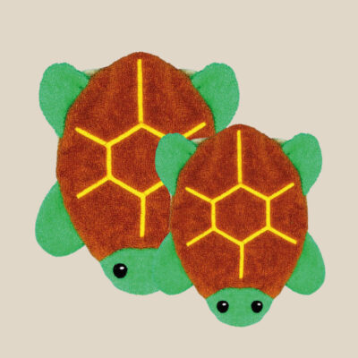 Gant de toilette en coton bio – Tortue