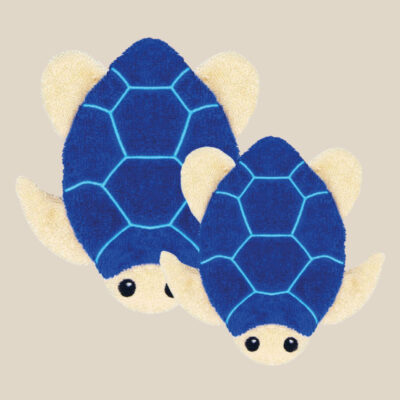Gant de toilette en coton bio – Tortue mer