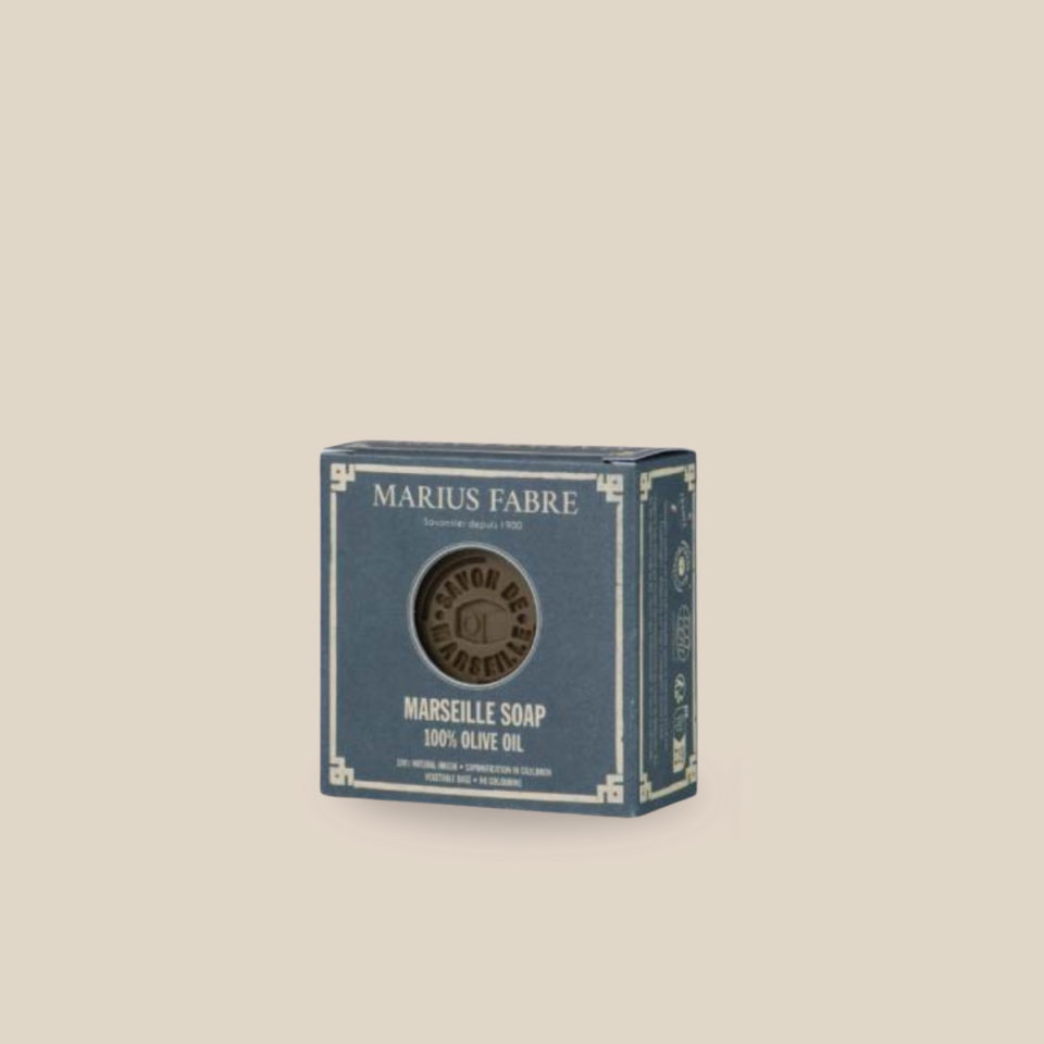 Savon de Marseille Authentique – 100 % huile d'Olive – Nature - Carré 150 g