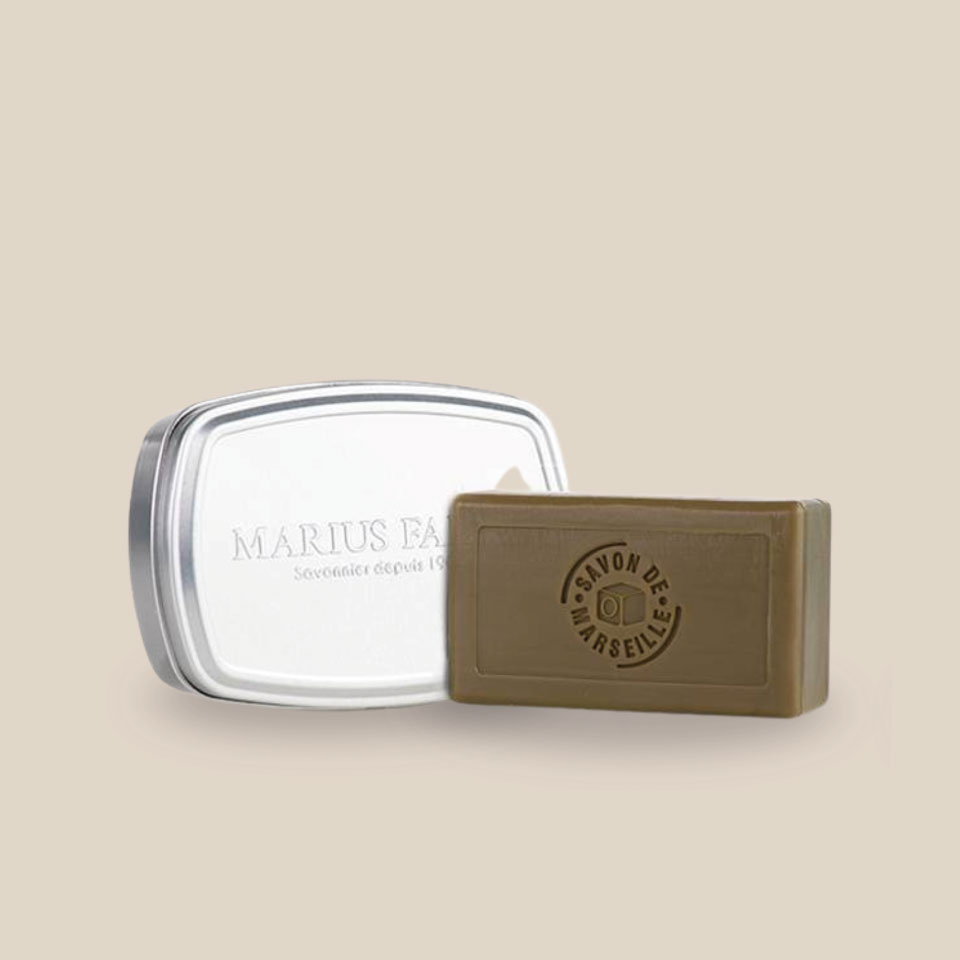 Savon de Marseille Authentique – Huile d'Olive – Nature - 100 g (boîte d'aluminium)