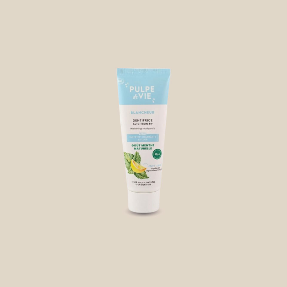 Lemon whitening toothpaste with natural mint flavor 75ml
