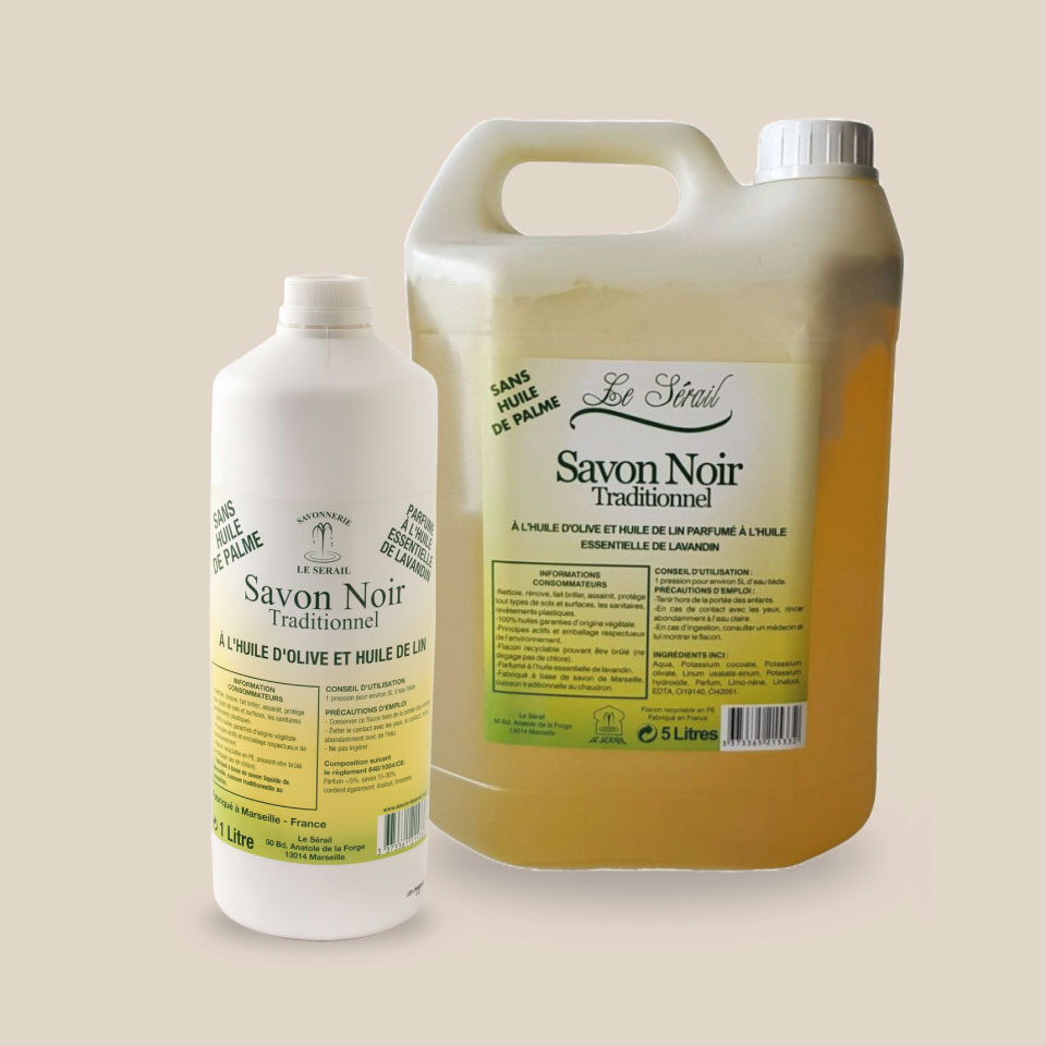 Savon Noir Traditionnel à l'Huile d'Olive et Huile de Lin – H.E. Lavandin