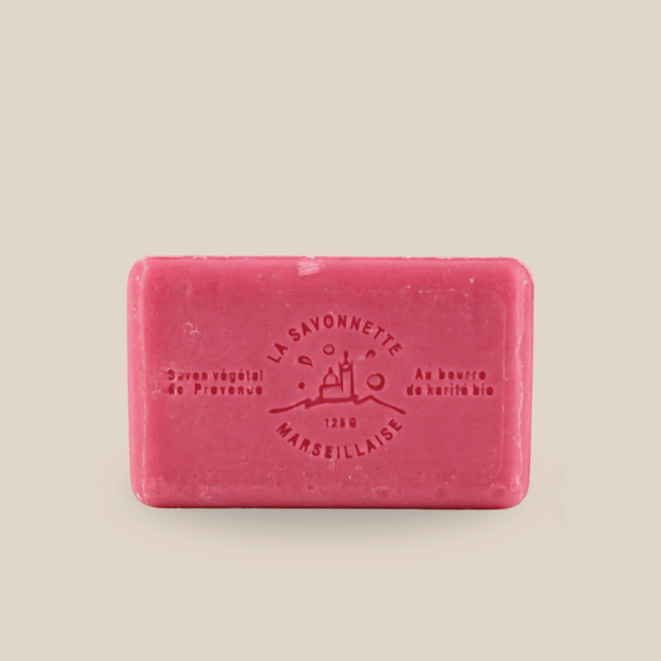 Savonnette Marseillaise – Beurre de karité Bio 125g – Coquelicot – Image 2