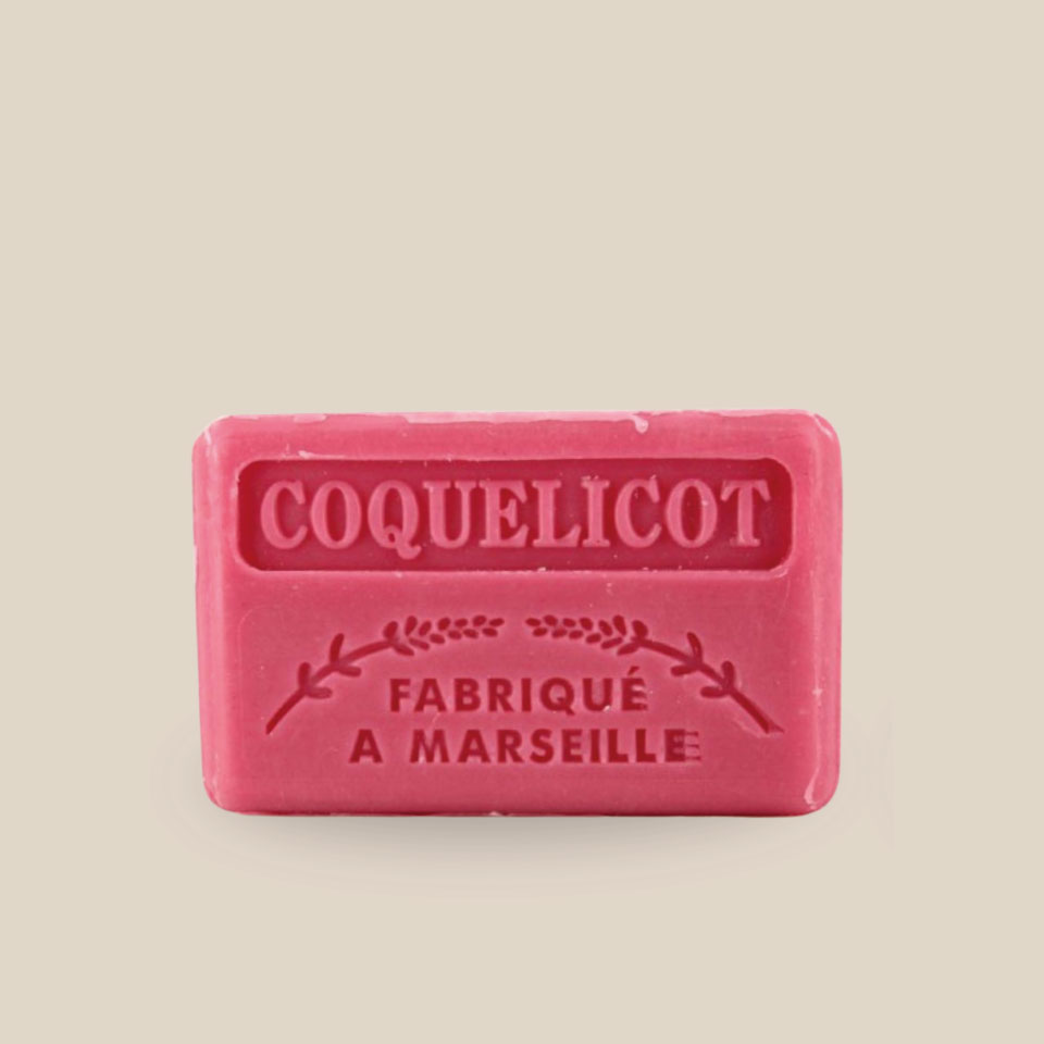 Savonnette Marseillaise – Beurre de karité Bio 125g – Coquelicot – Image 3