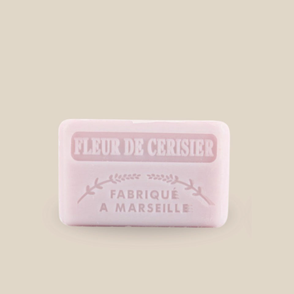 Savonnette Marseillaise – Beurre de karité Bio 125g – Fleur de Cerisier – Image 3