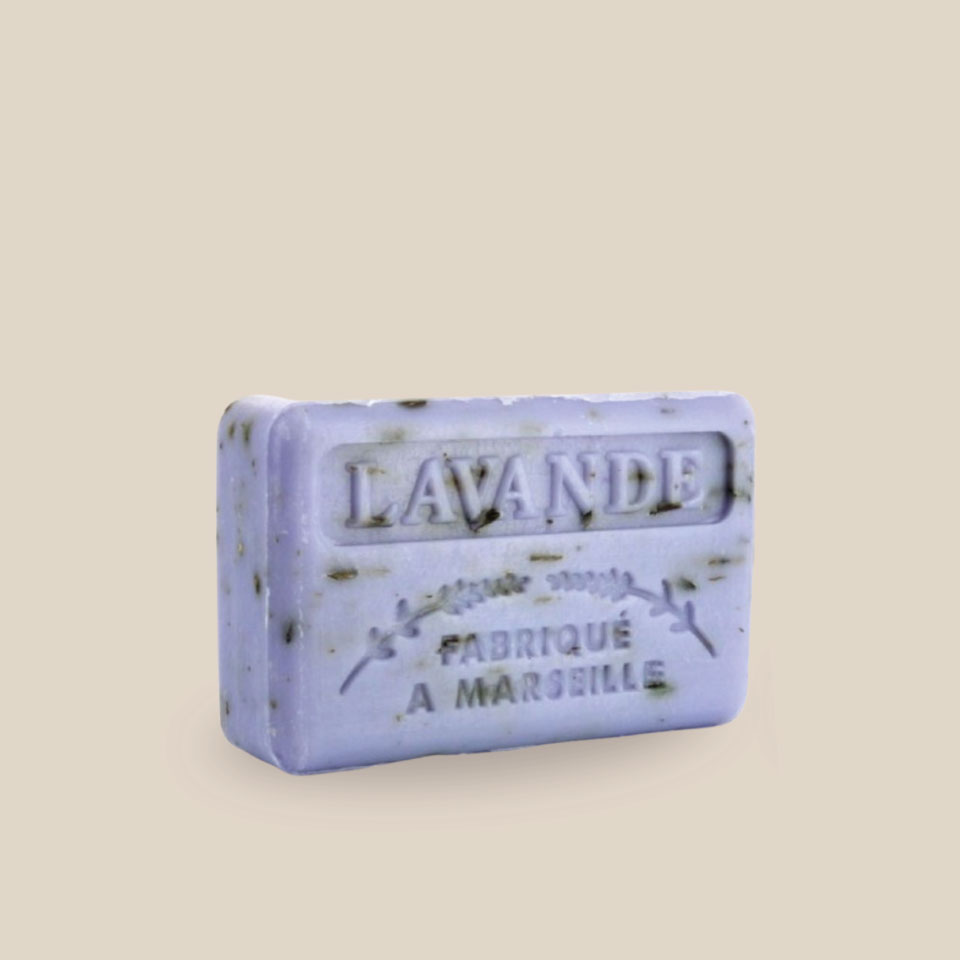 Savonnette Marseillaise – Beurre de karité Bio 125g – Fleurs de Lavande