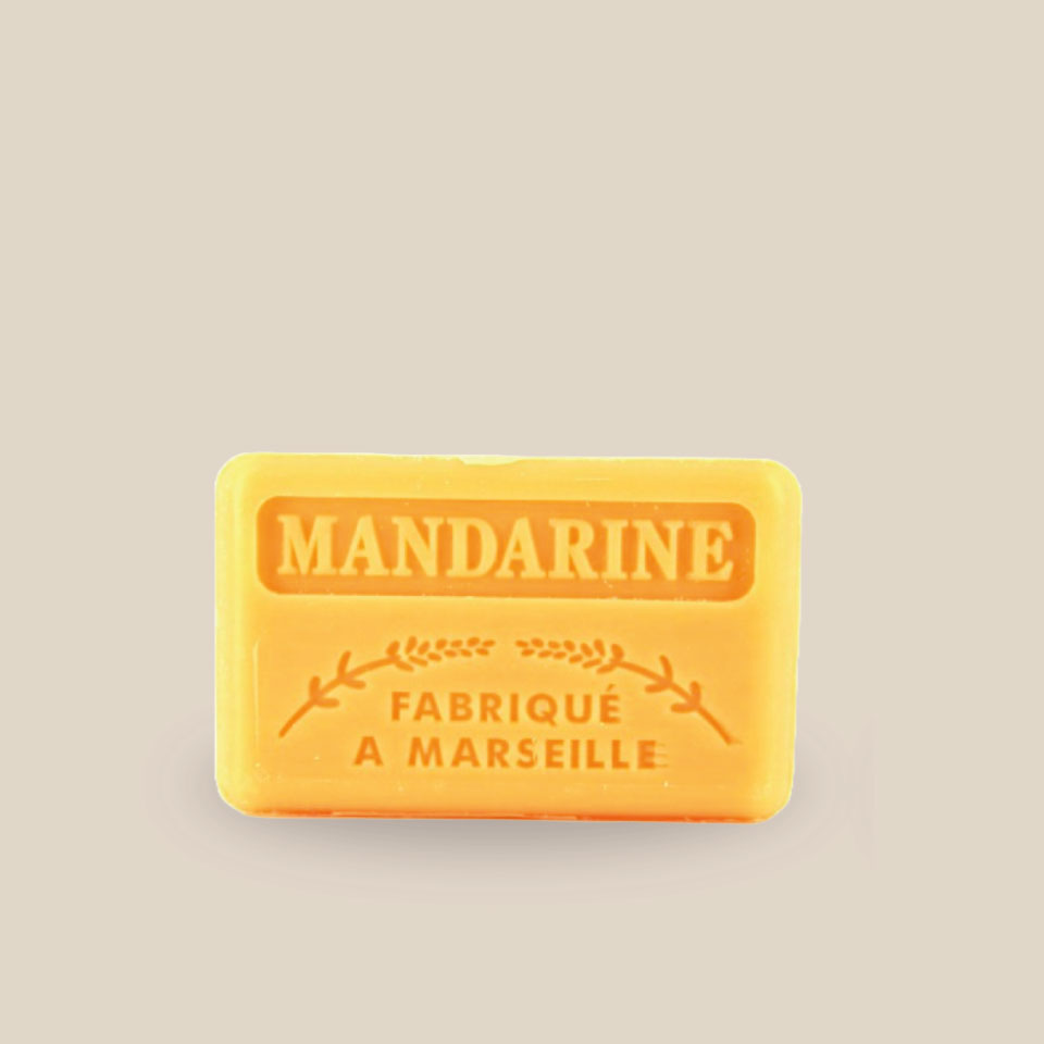 Savonnette Marseillaise – Beurre de karité Bio 125g – Mandarine – Image 3