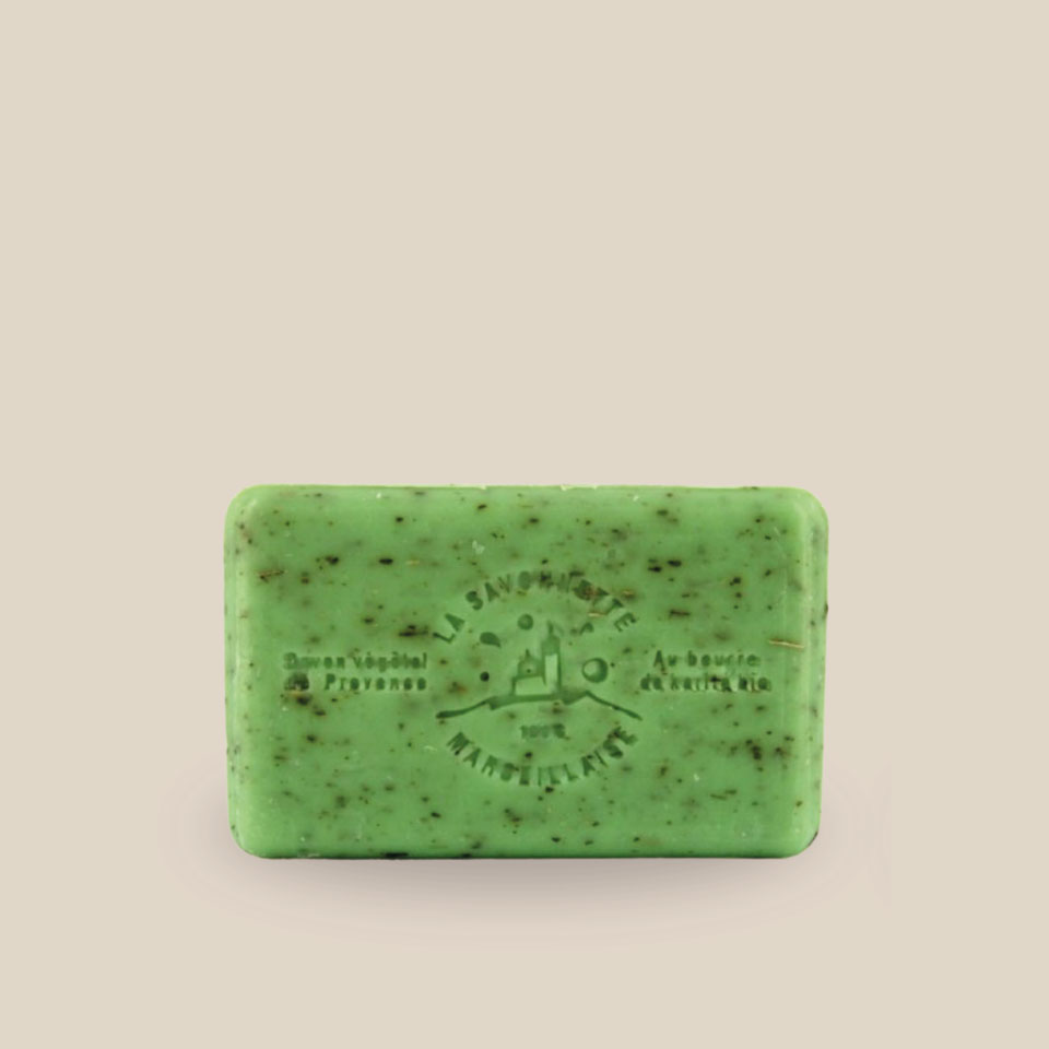Savonnette Marseillaise – Beurre de karité Bio 125g – Verveine feuilles – Image 2